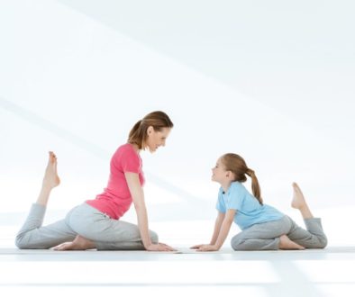 Yoga mother and child